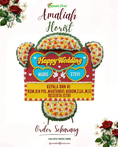 Papan Bunga Pernikahan Tritis